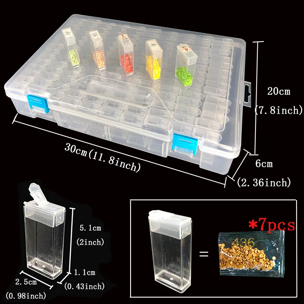 Пластиковый Регулируемый ящик для хранения аксессуаров алмазной живописи