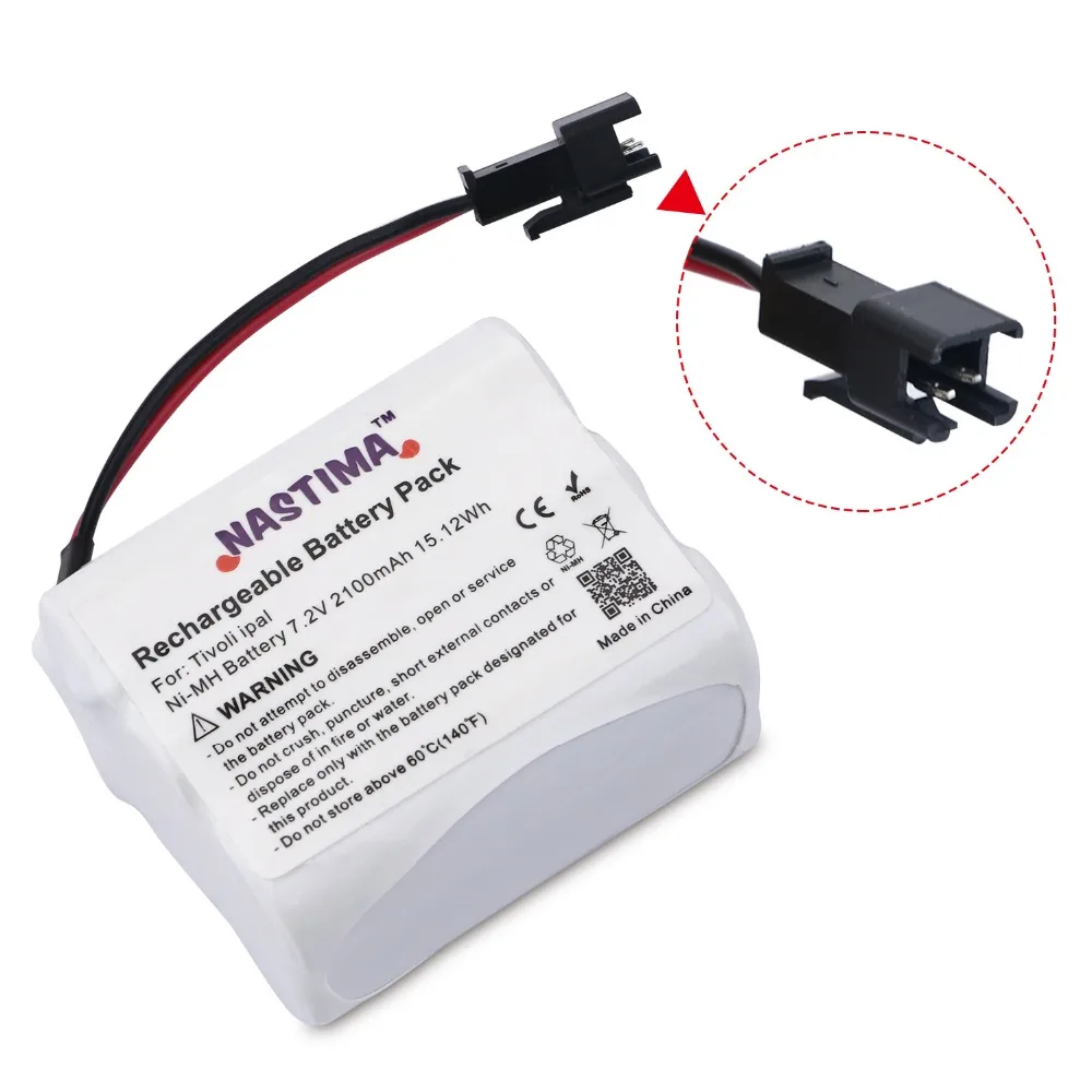 Запасной аккумулятор NASTIMA 2 шт 7 В 2100 мА · ч провода подходит для Tivoli PAL iPAL Radio (MA-1 MA-2