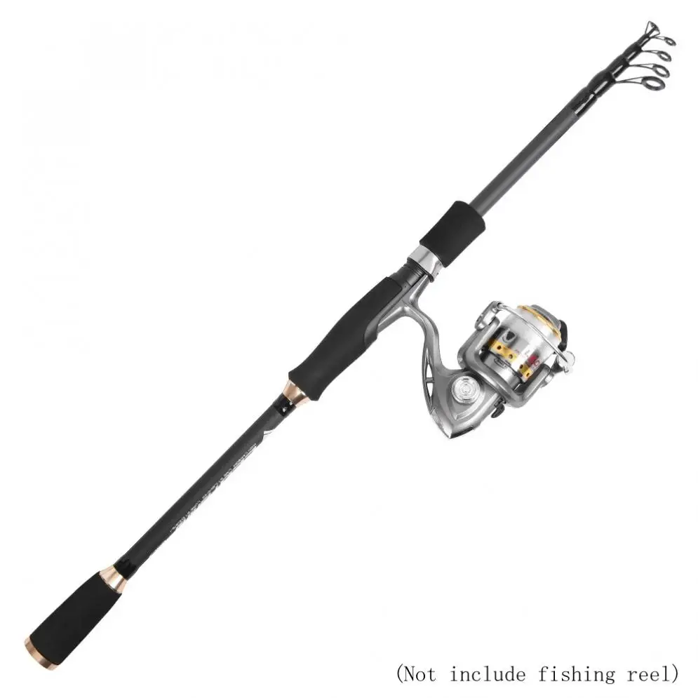 2.4m Carbon Lure Fishing Rod Straight Shank 7 Section Telescopic Ultra Light Travel Carbon Fiber Fishing Pole Lure Tackle