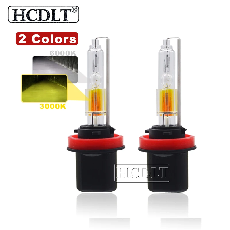 HCDLT 2019 новая двухцветная HID лампа 35 Вт 55 ксенон D2H H11 9005 9006 H7 3000K желтый 6000K белый
