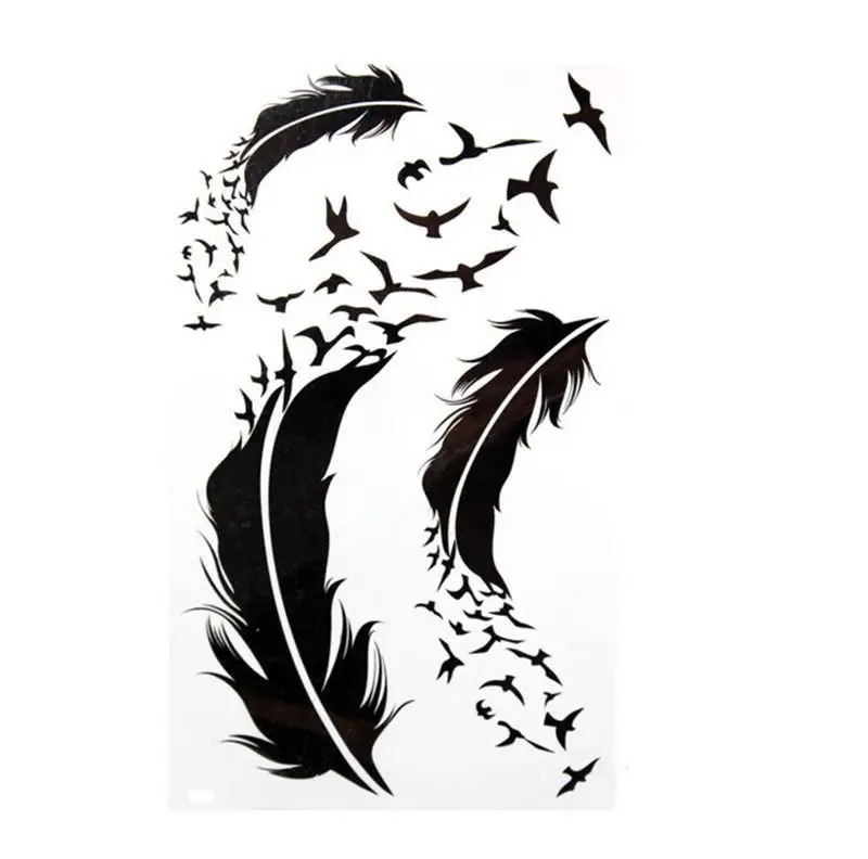 

Waterproof Tattoo Feather Stickers Body Art Tools Temporary Tattoos