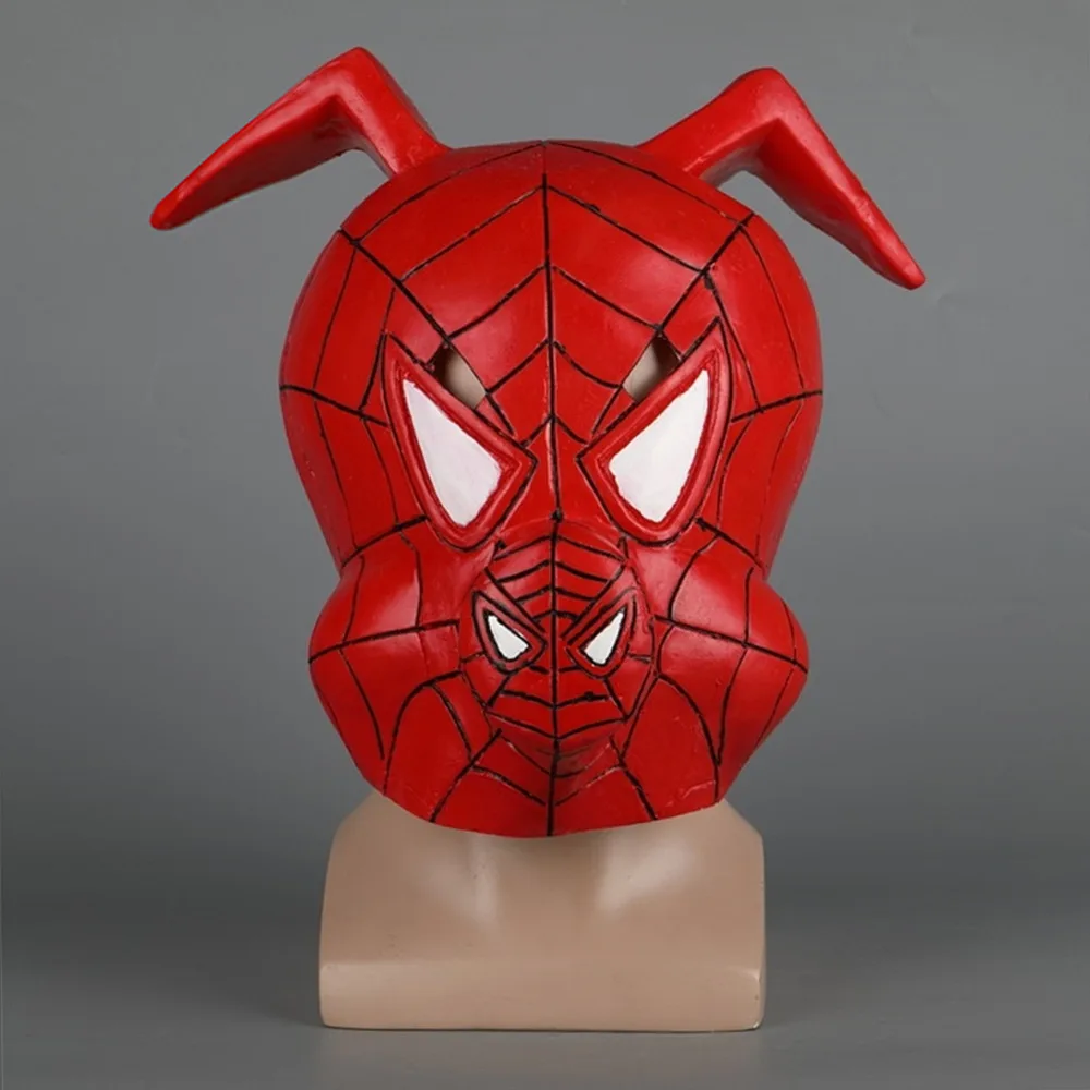 Spider-Man: Into the Spider-Verse Spider-Ham Masks Cosplay Halloween Full Face Helmet Props Gifts Latex Mask High Quality | Тематическая