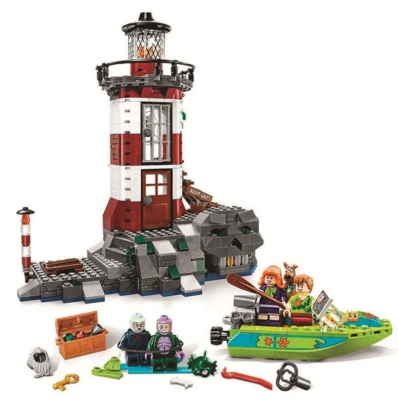437pcs Bela diy Scooby Doo Haunted Lighthouse kids Building Blocks Compatible With 75903 Bricks Toys gift For Children |