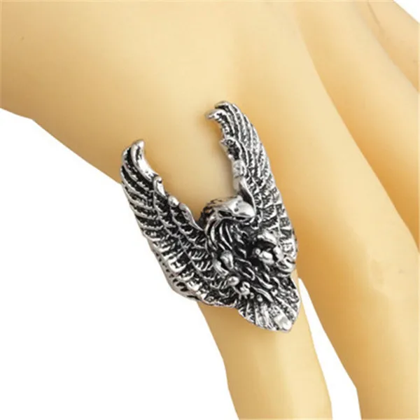 MANGOSKY фунтов Новый Орел животных обруч кольцо в старинное серебро и бронза цвет
