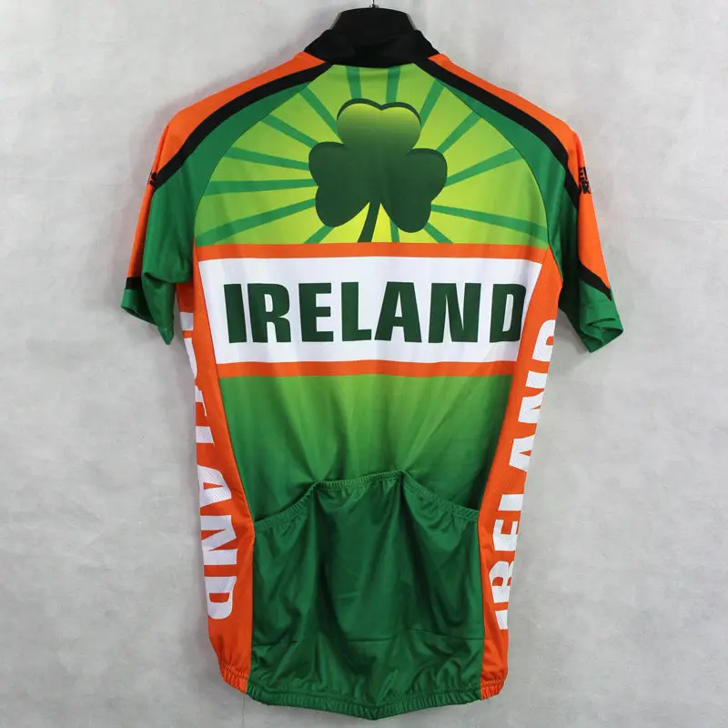 Спортивная велосипедная одежда мужская с ирландским узором Мужская зеленая