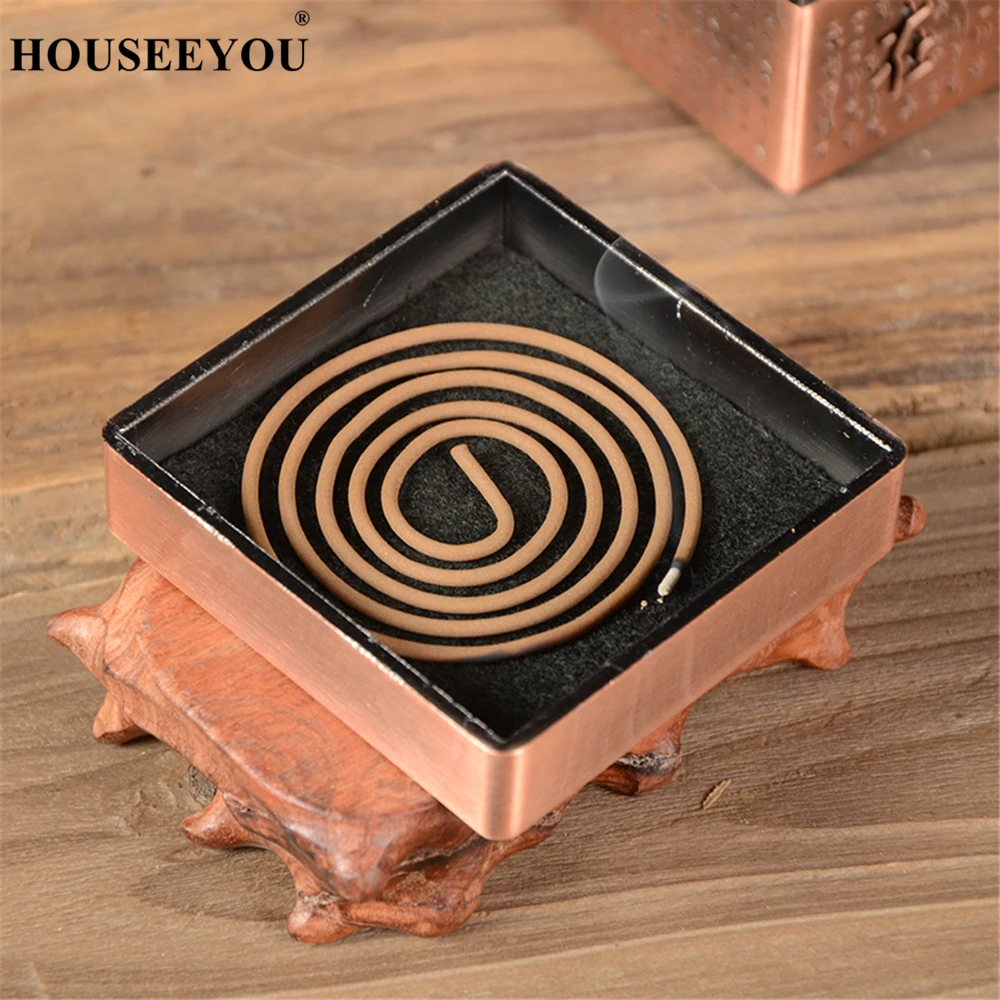 Новинка ароматическая курильница с катушкой на 2 часа Античная Медная печь из