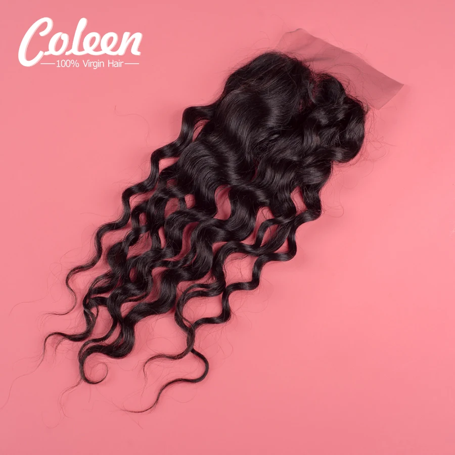 1 шт. coleen волосы продукта бразильские закрытие естественная волна lace closure