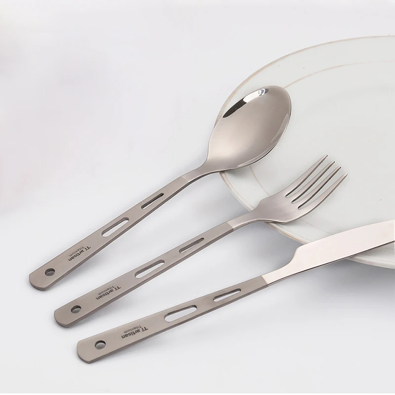 Набор столовых приборов Tiartisan из 3 предметов столовые приборы титана ложка вилка