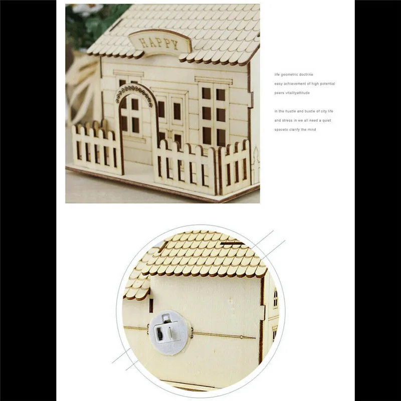 Креативные фигурки освещенная копилка резервуар для экономии деревянная банка