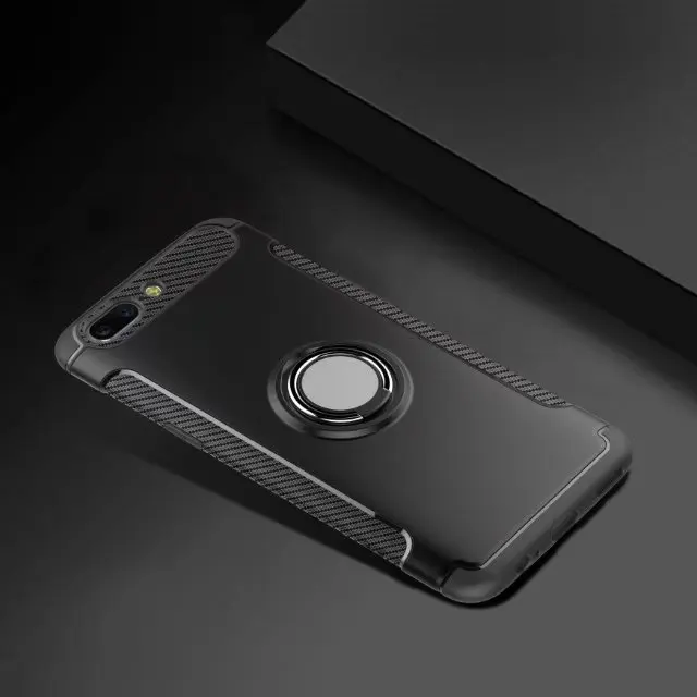 Для OnePlus 5 чехол TPU + PC гибридный Автомобильный держатель Подставка магнитная