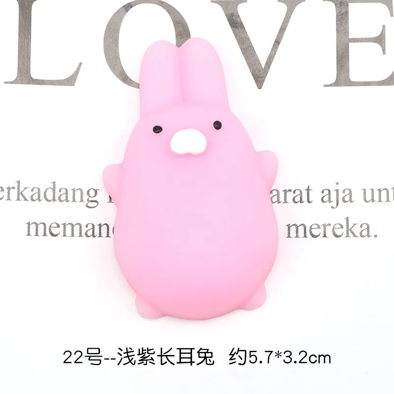 22 pink rabbit Мини мягкие игрушки для снятия стресса, милые животные, антистрессовый шар, сжимающий мочи, поднимающиеся игрушки, мягкие игрушки для снятия стресса, забавная игрушка в подарок - Цвет: 22 pink rabbit