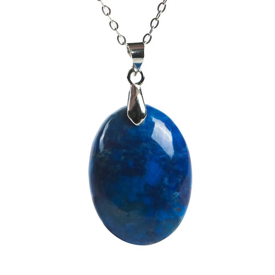 Genuine Deep Blue Natural Lapis Lazuli Gemstone Crystal Charms Necklace Pendant Bead 25*19*8mm | Украшения и аксессуары