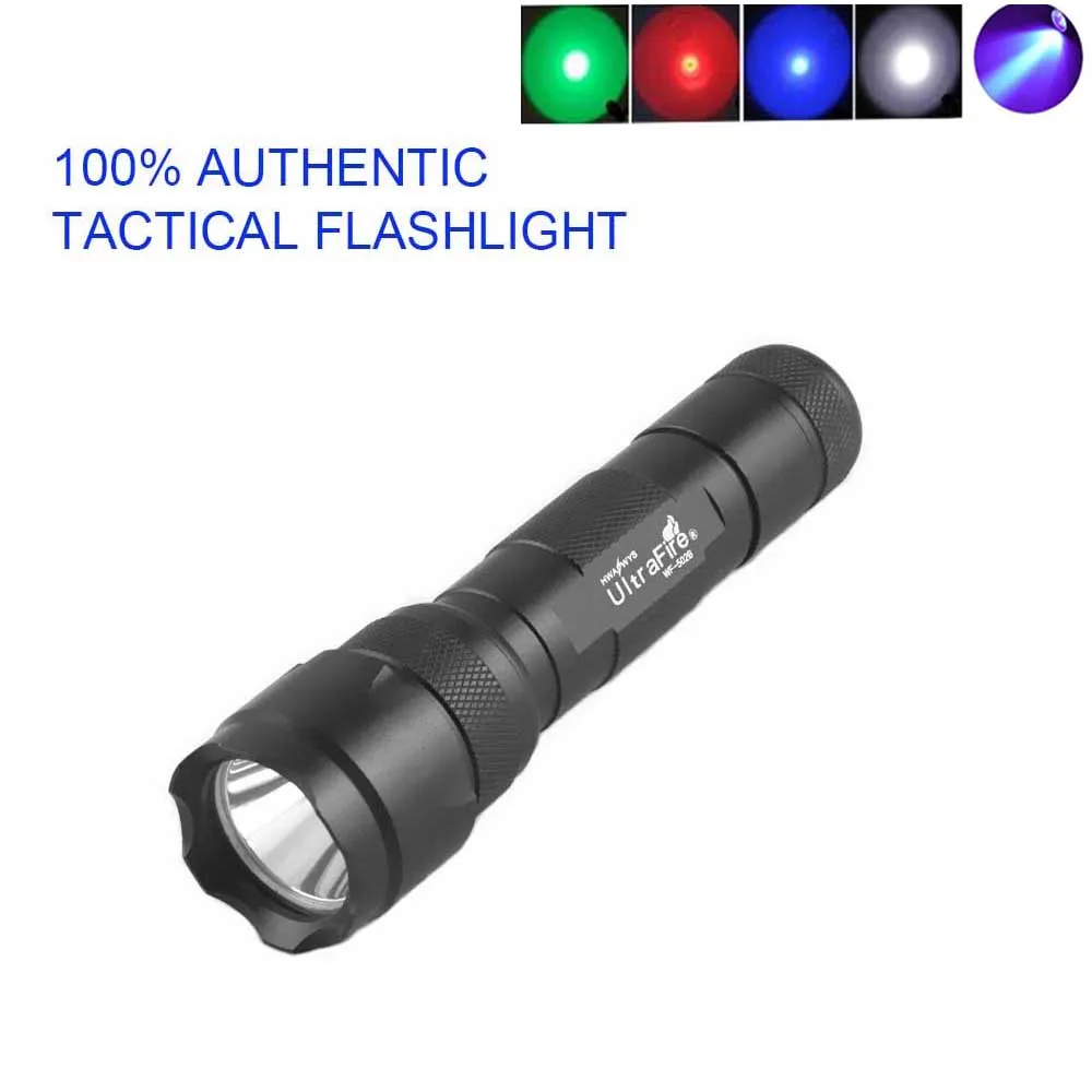 

100% UltraFire Tactical Flashlight LED Laser Pointer 1 Mode 1200LM Lantern LED Torch lampe torche luz Flash Light telescopic bat