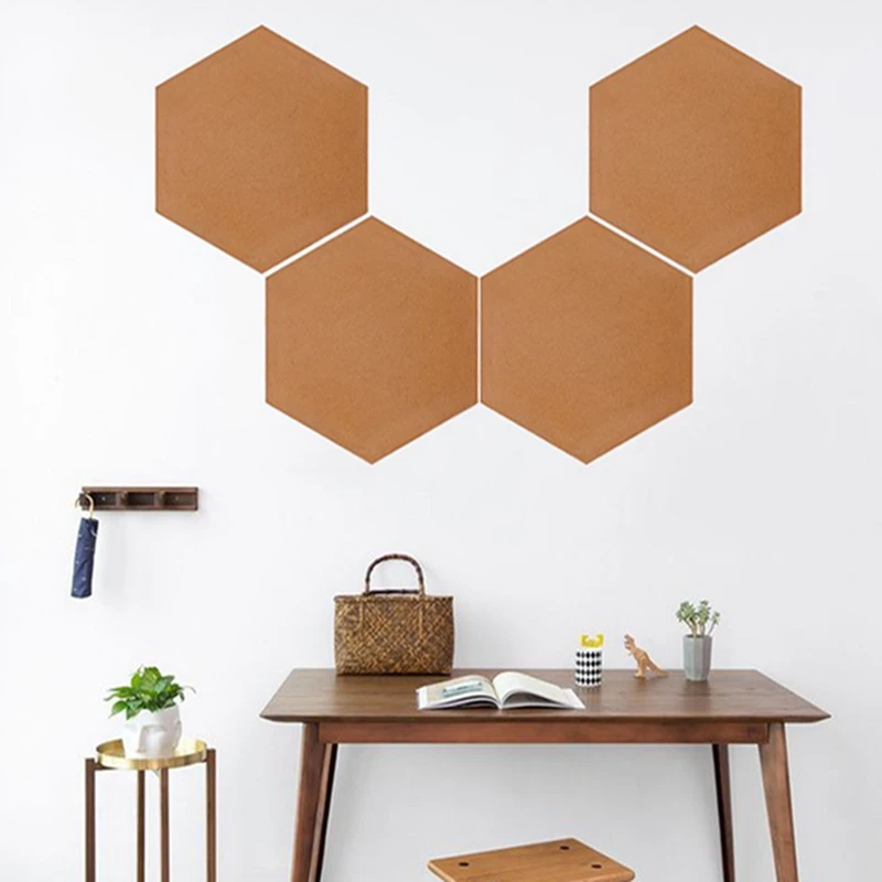 

7pcs/pack DIY Pictures Home Decoration For Photo Soft Board Hexagonal Soft Cork Board Decoration