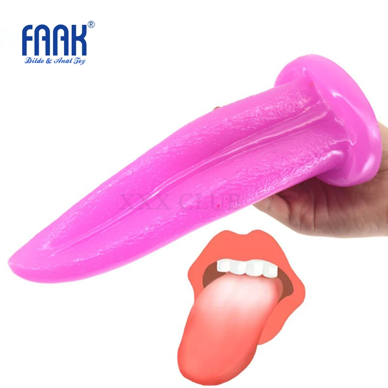 Оригинальный FAAK 20*5 7 см оральный секс язык для C точки оргазм мастурбация мягкий