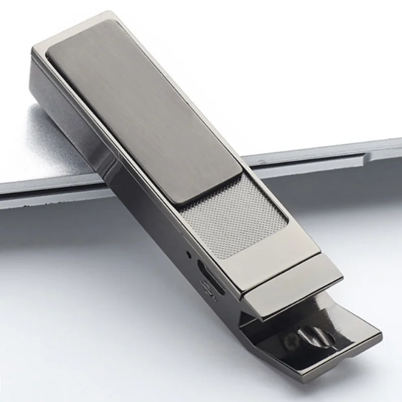 Горячая USB Электронная перезаряжаемая ветрозащитная зажигалка металлическая