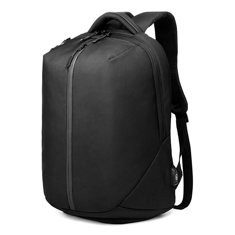 black OZUKO, мужской рюкзак для ноутбука 1680D, Оксфорд, USB зарядка, рюкзак для путешествий, Противоугонный, водонепроницаемый, на молнии, для фитнеса, сумка, обувь, карман, Новинка - Цвет: black