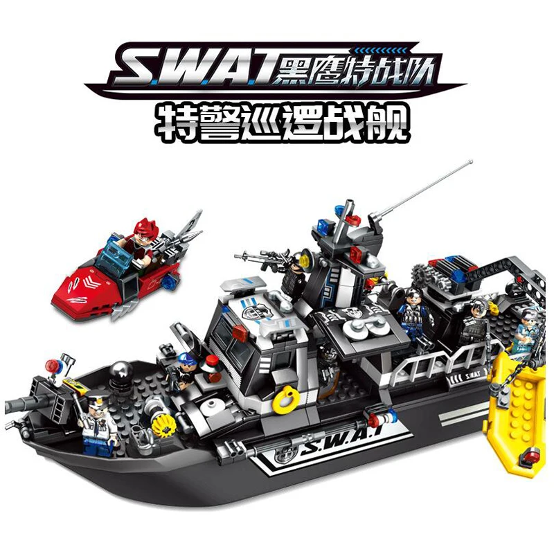 864 шт детские строительные блоки игрушки совместимые с LEGO city Black Hawk специальная