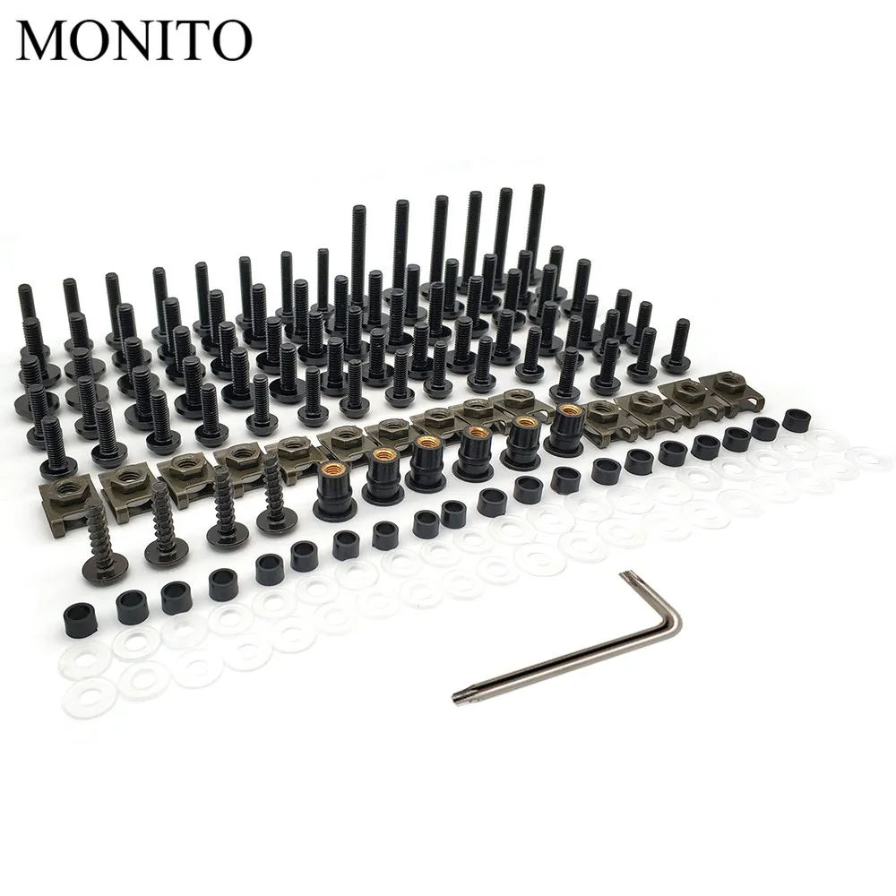Universal Motorcycle Fairing Body Bolts Scooter Nuts M6 Spire Speed Fastener Clips Screw Spring CNC Aluminum | Автомобили и