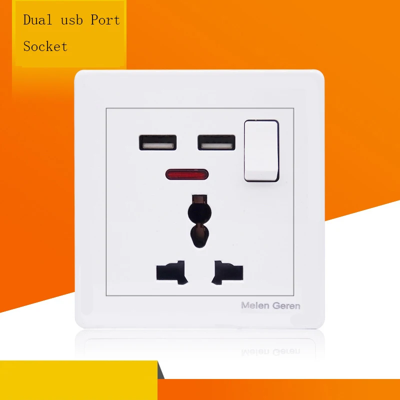 Двойной USB порт настенное зарядное устройство адаптер зарядная розетка с usb