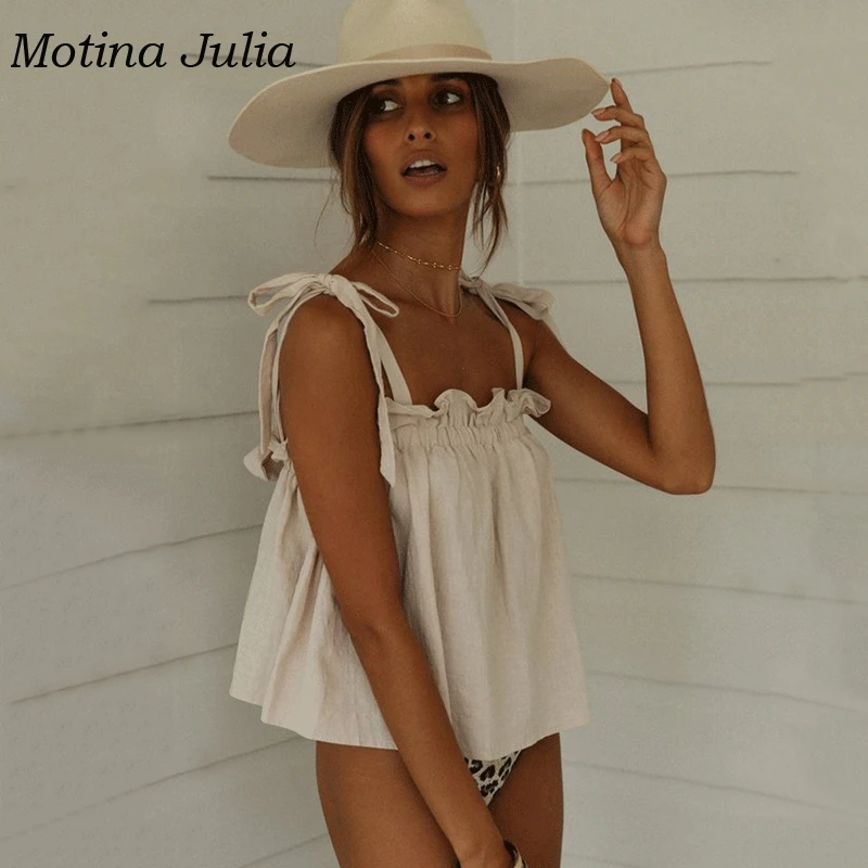 Motina Julia/милые топы с бантом женские 2019 года летние хлопковые укороченные boho