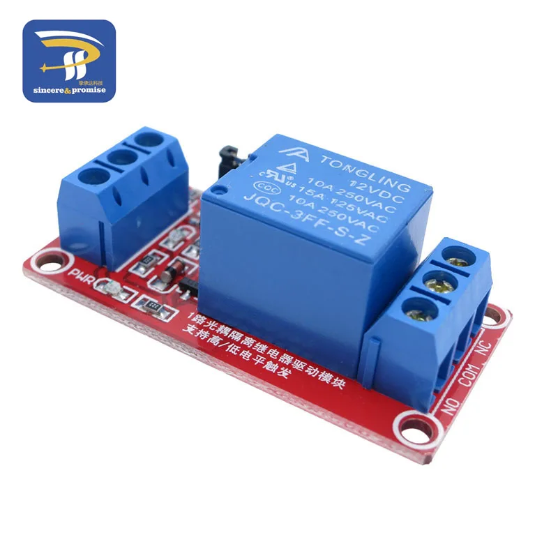 Один 1 канал 5 в 12 В релейный модуль Плата щит для Arduino с оптроном Поддержка высокий и низкий уровень триггера