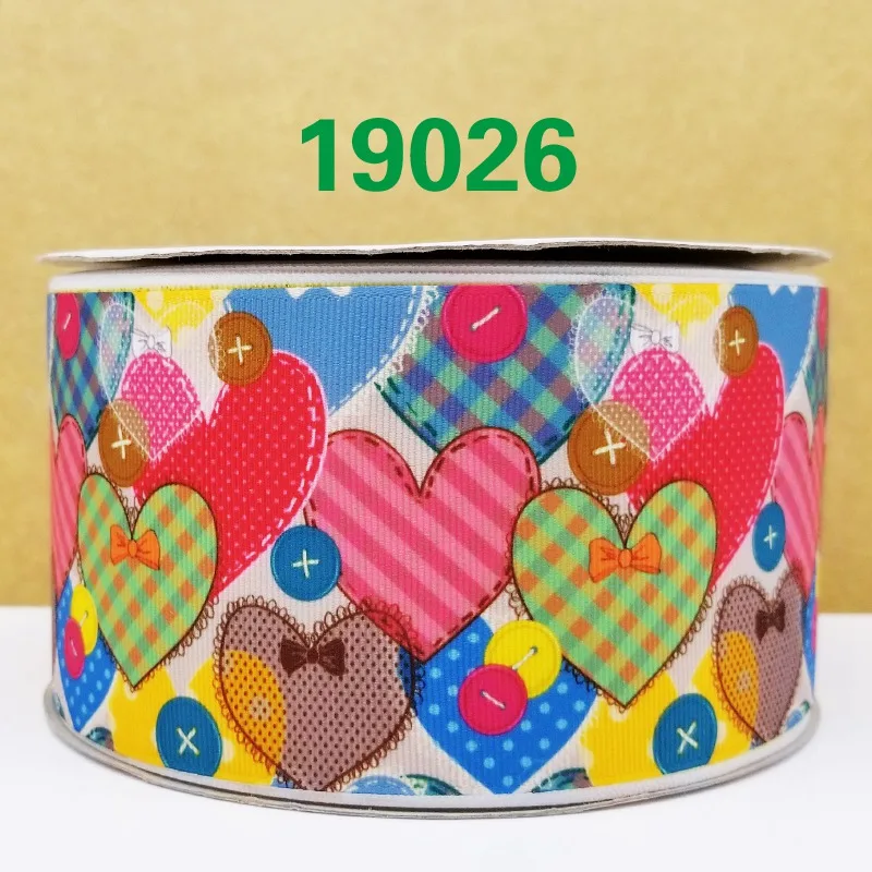 19026 50 ярдов мультфильм напечатанный grosgrain ленты 19522 - Цвет: 19026