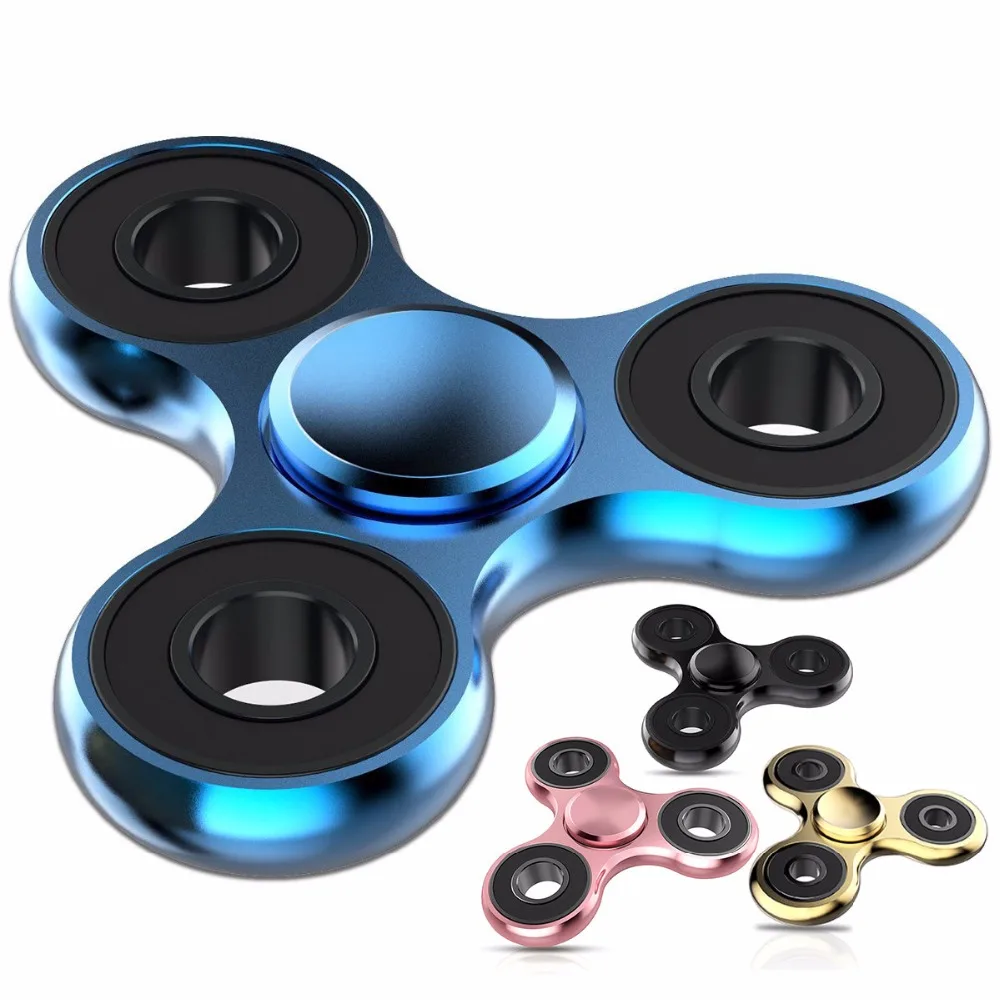 50 шт. новая игрушка для непосед палец Spinner металл стресс Tri Металлический