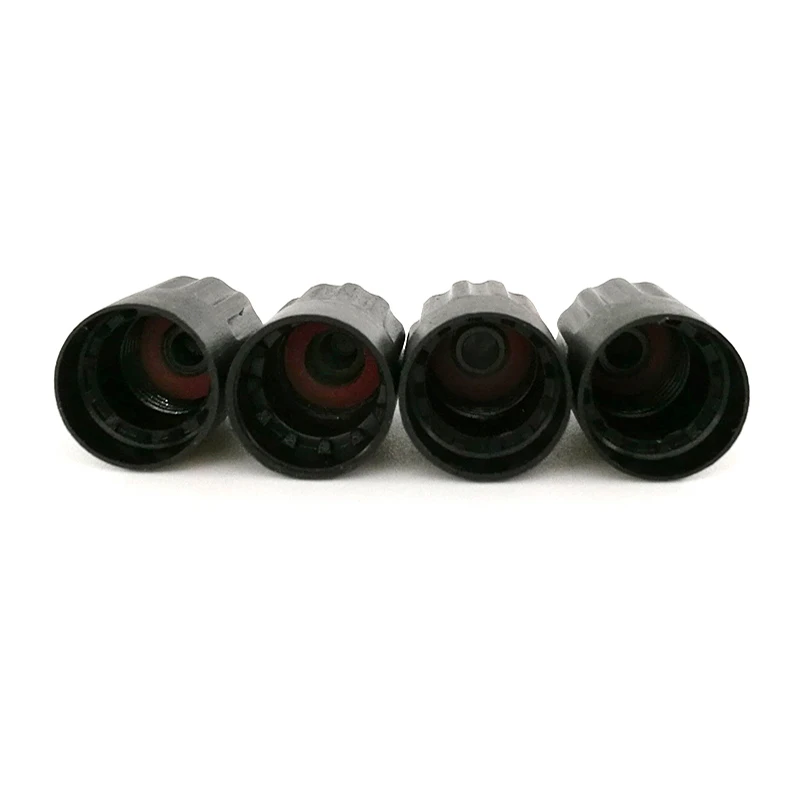 100 шт TPMS крышки стержня вентиля шины с резиновым уплотнением черные пластиковые покрывала пыли клапана шины 20018& 20008 TPMS стебли клапана аксессуары