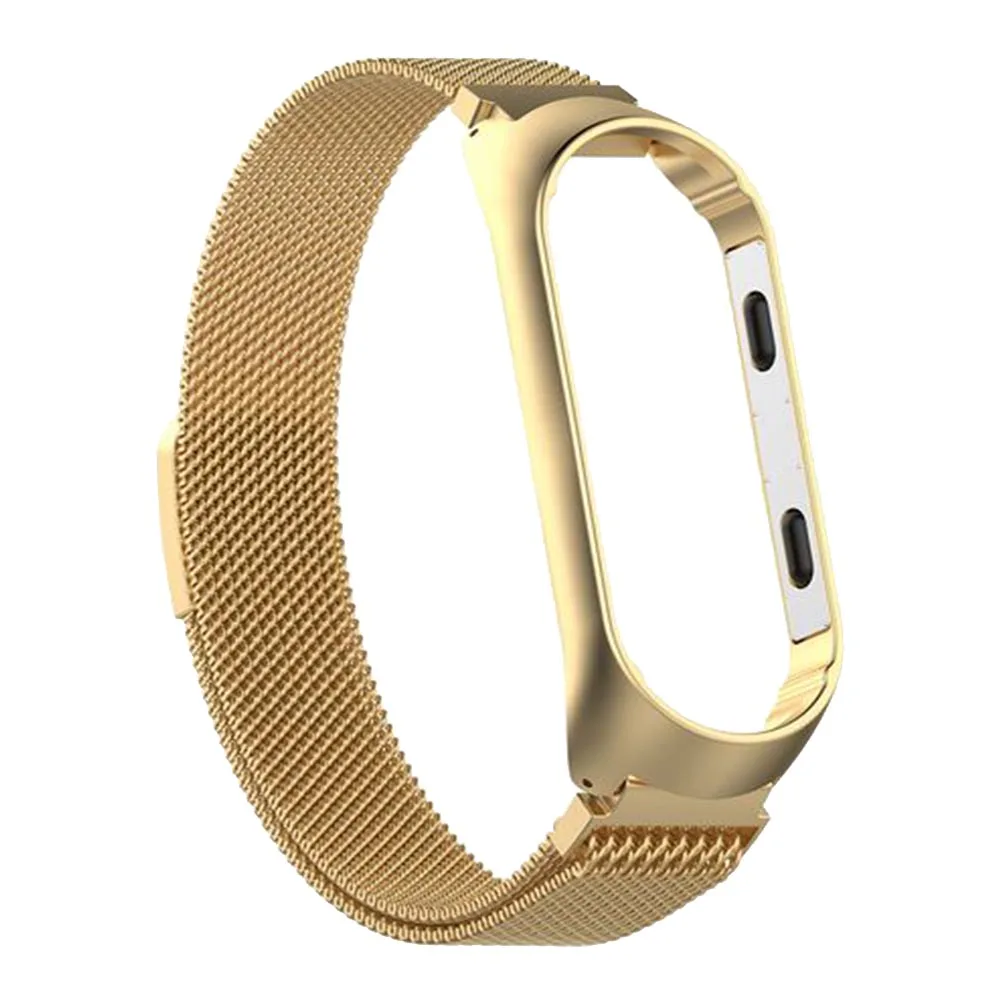 Смарт часы ремешок металлический из нержавеющей стали для Xiaomi Mi Band 3 на запястье