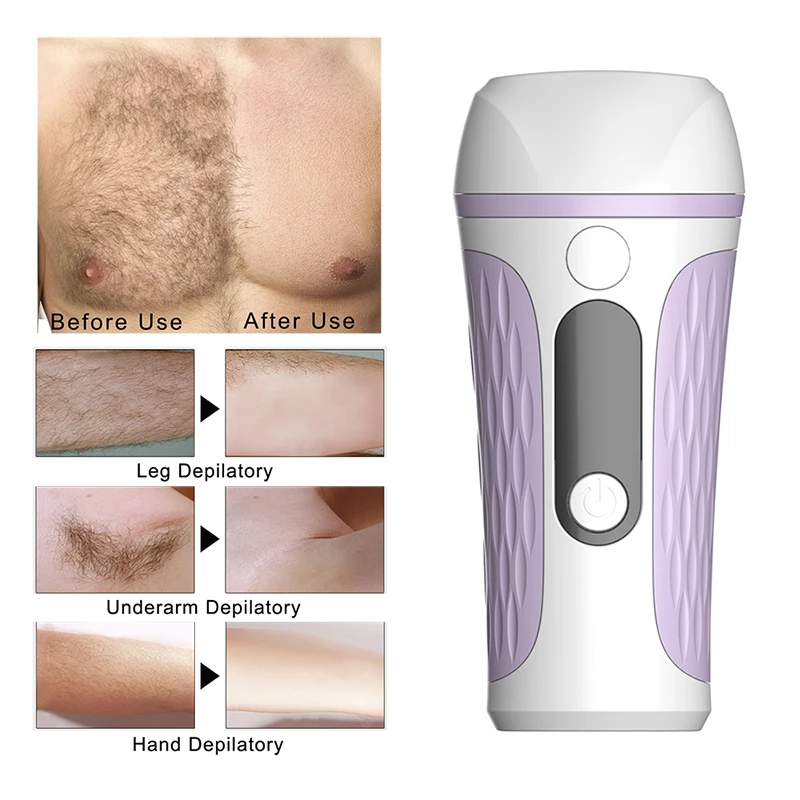 

Unisex Mini IPL Laser Painless Hair Removal Machine Epilator Permanent Bikini Trimmer Electric Depilador 500,000 flashes