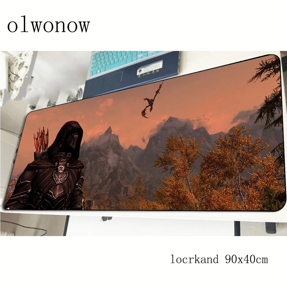 Коврик для мыши skyrim 90x40 см с рисунком из мультфильмов | Компьютеры и офис