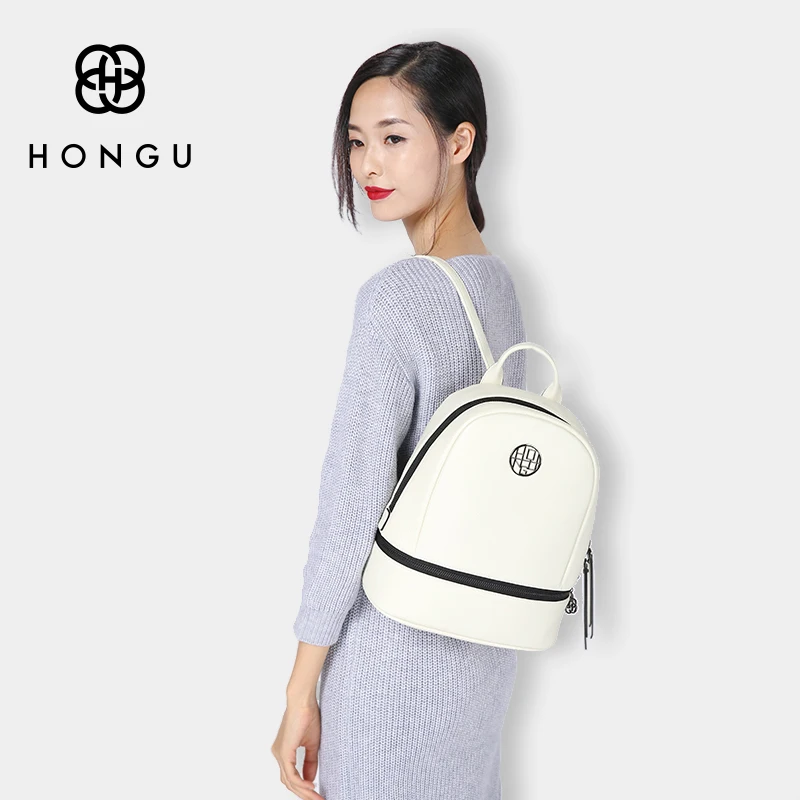 Hongu известный бренд дамы Крепкие Наплечные сумки Для женщин рюкзак на молнии из