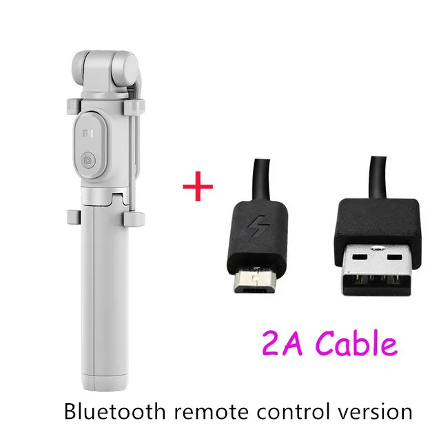 add cable G Новейший Xiao mi монопод mi селфи палка Bluetooth штатив с беспроводным пультом дистанционного управления вращение на 360 гибкая/Проводная версия Android IOS D5 - Цвет: add cable G