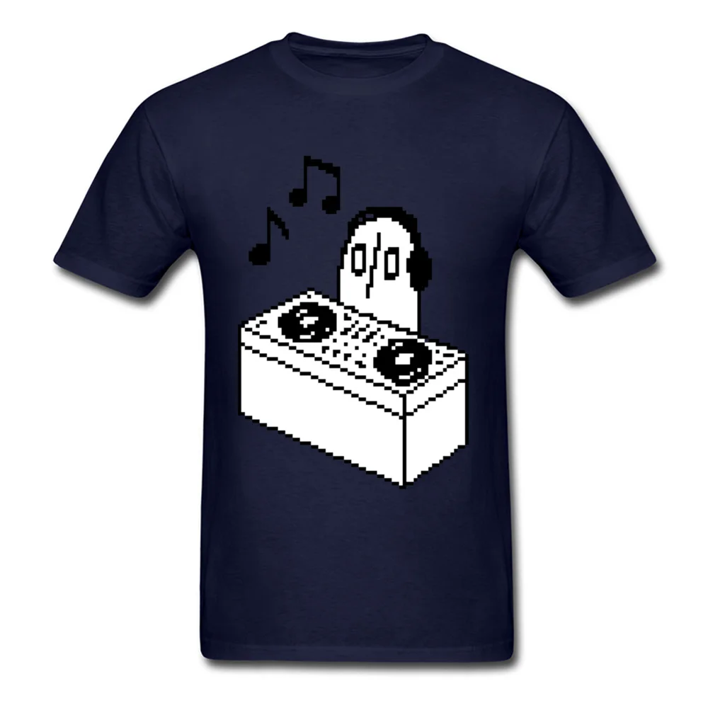 Футболка Napstablook DJ Pixel Arts мужские топы футболки с круглым вырезом Undertale Sans 100% хлопок