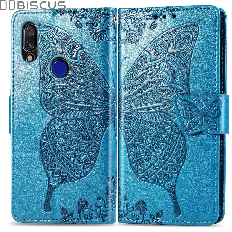 Чехол-бумажник с бабочкой для xiaomi Red mi 7 6A 5 Plus GO Red mi Note 8 Pro 7 6 5 кожаный откидной Чехол на xiaomi mi A2 Lite 8 Lite 9 SE