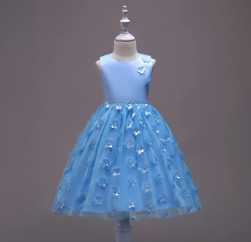 

2019 Girl Dress Sleeveless Kid Dresses Girls Clothes Party Princess Vestidos Nina Birthday Dress Christma Communion Frocks Robe