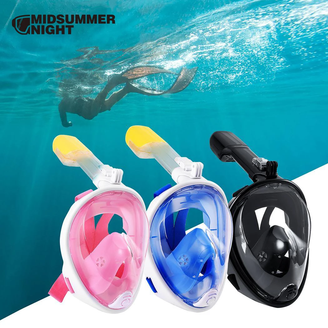 Hot Diving Mask Scuba Underwater Anti Fog Full Face Snorkeling Women Men Swimming Snorkel Equipment | Спорт и развлечения