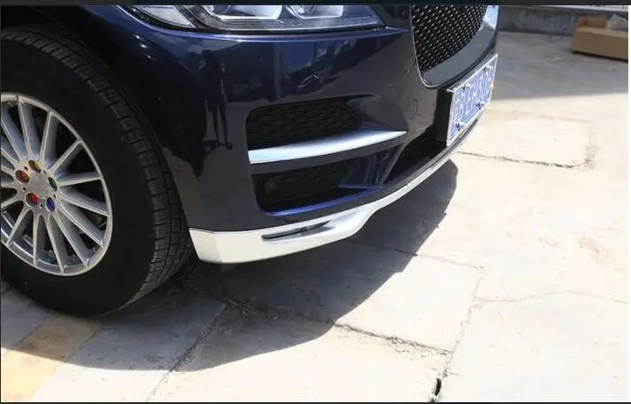 Для Jaguar F-Pace F Pace 2,0 T автомобильный Стайлинг ABS Матовый Хром передний гриль бампер крышка отделка набор из 3 шт