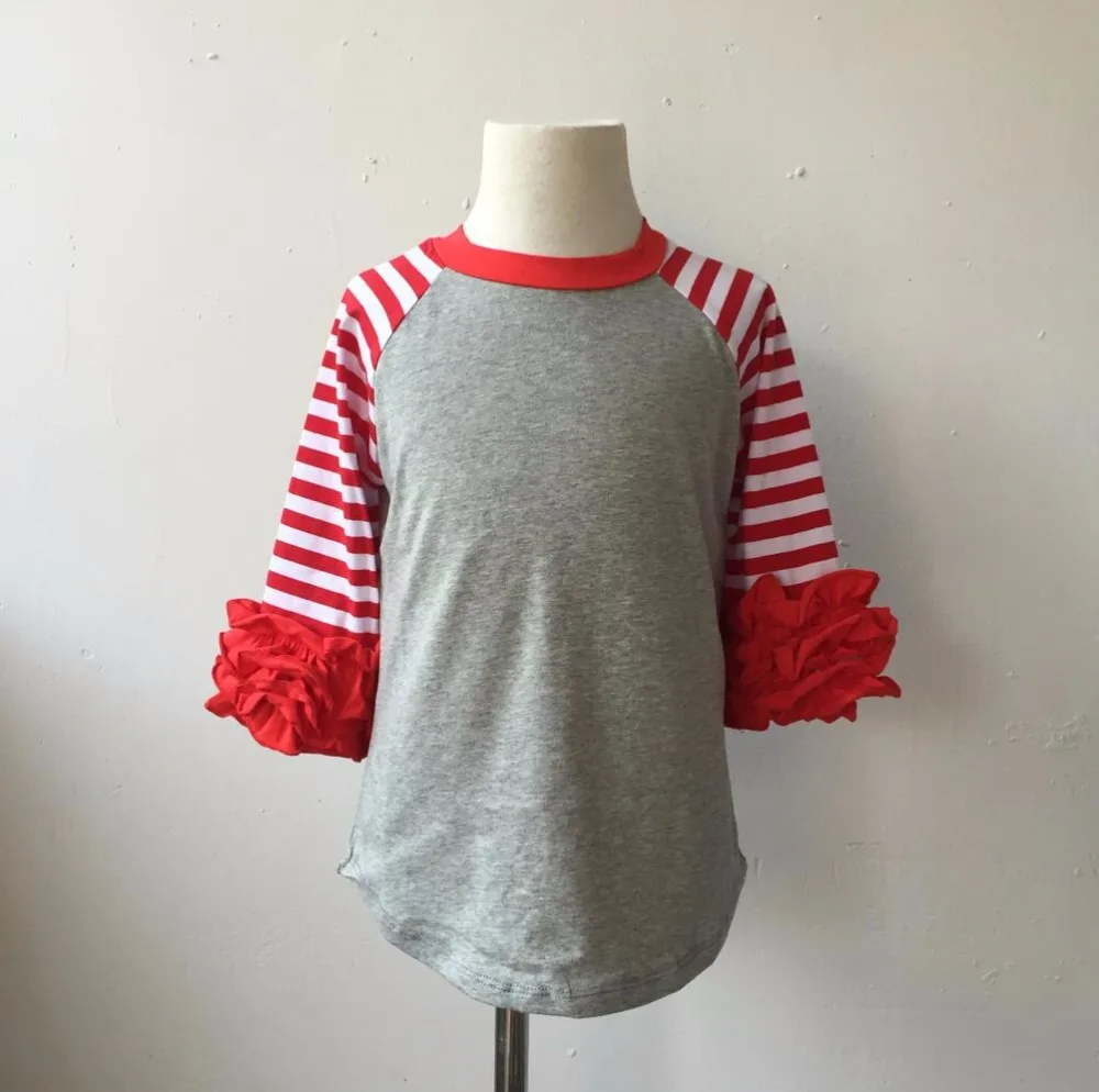 Модель последние модные трикотажные хлопковые длинные рукава платье для малышки