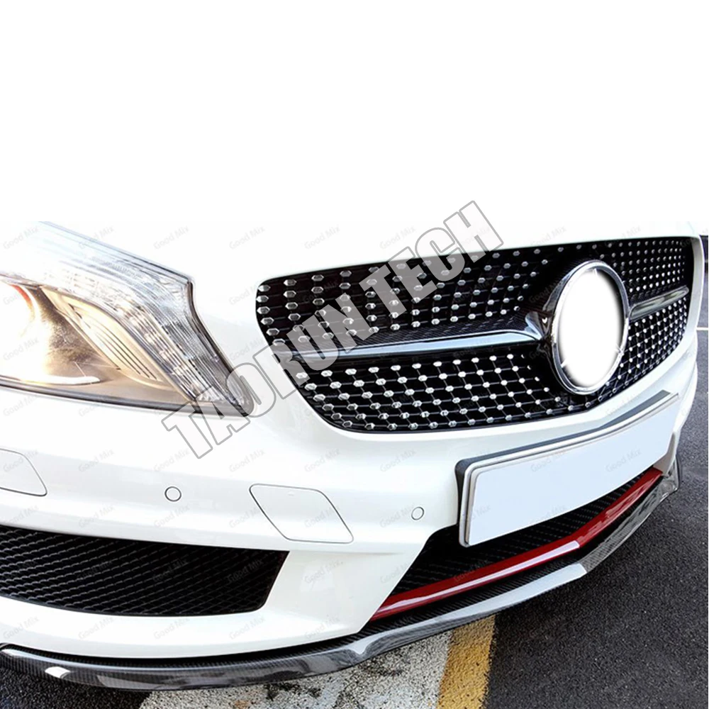 W176 AMG Стиль углеродного волокна передний бампер спойлер для Benz W176 A-CLASS A250 Спорт бампер и A45 AMG 2013