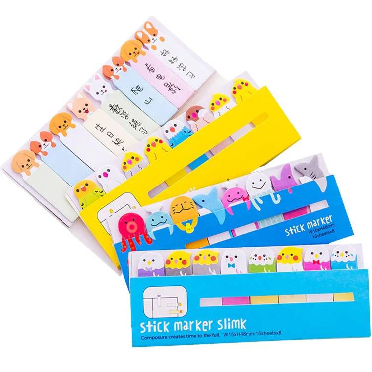 

36 pcs/lot Animal memo pad sticky notes Cute cat bear Self-Adhesive Label Sticker escolar Kawaii Stationery school supplies
