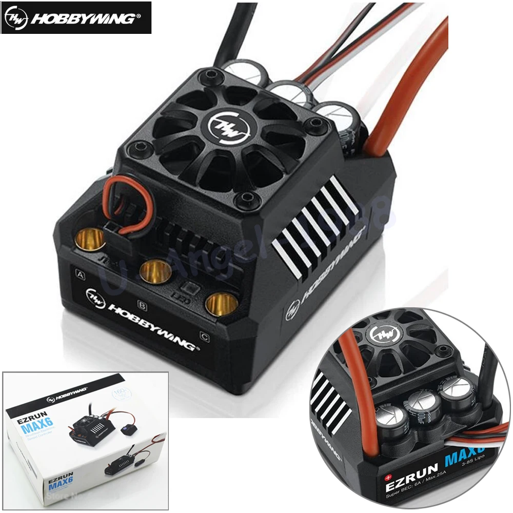 Контроллер скорости Hobbywing EZRUN 1/6 V3 160A ESC w/ Super BEC T Plug для автомобиля HPI|hobbywing ezrun|t plugspeed