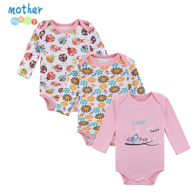 3 ПК / серия Первоначально марка младенца Мальчики Bodysuit Девочки боди Одежда для