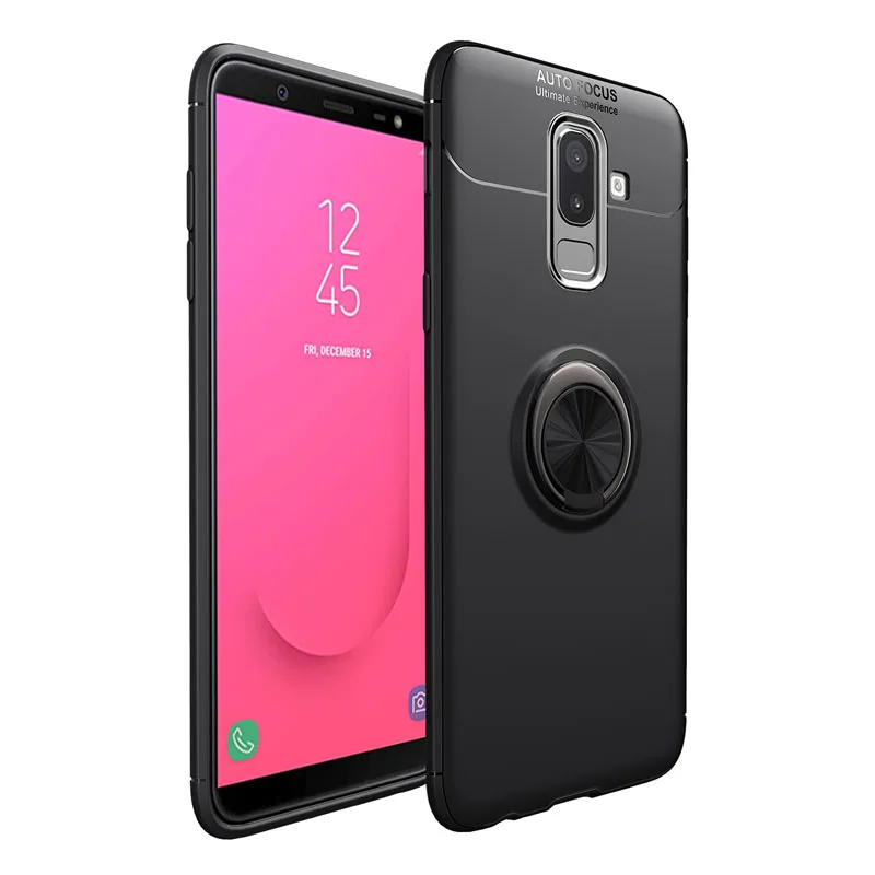 Чехол для samsung Galaxy J8, роскошный чехол с держателем для пальцев, задняя крышка для samsung J8, SM-J800F, чехол