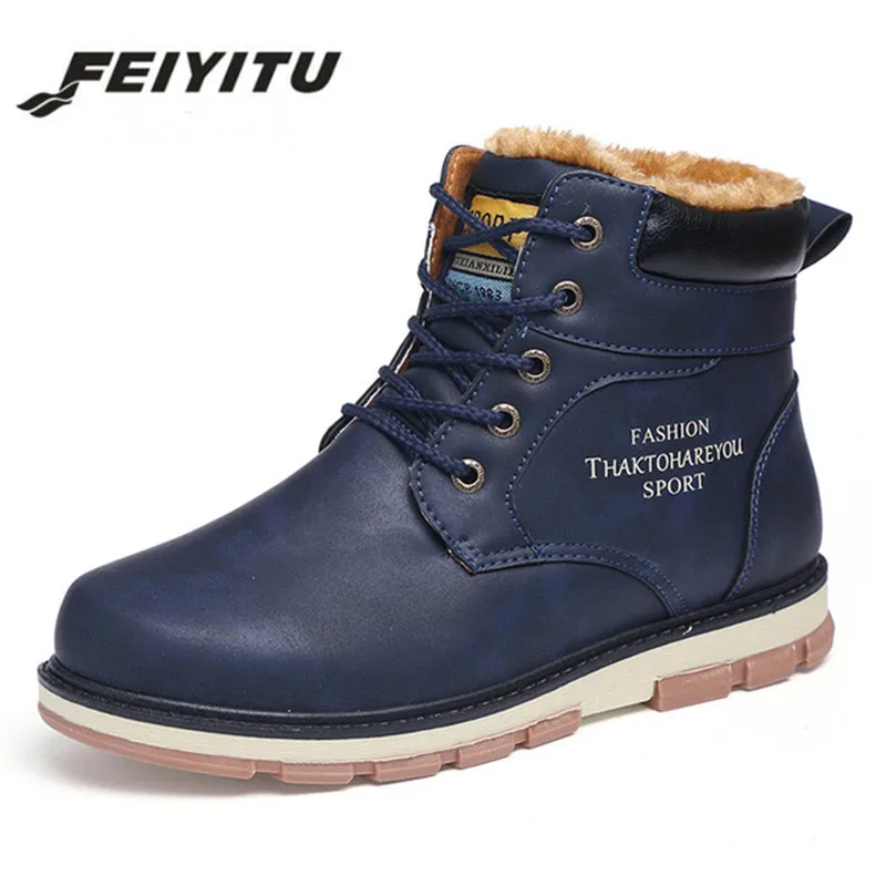Feiyitu/Лидер продаж Новинка Теплые зимние ботинки для мужчин Высококачественная