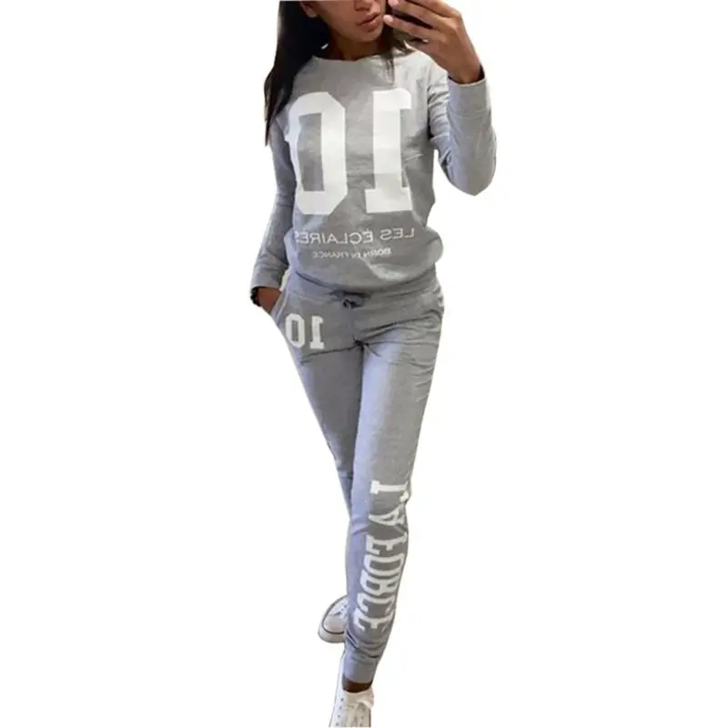 2 шт. женский спортивный костюм толстовки повседневное спортивные штаны комплект