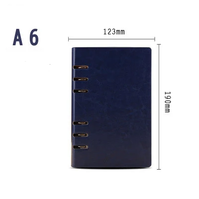 A6 Deep blue A5 A6 новые деловые повседневные ежемесячный планировщик Тетрадь школьные канцелярские личный журнал распорядок дня Журнал Планировщик дневник, записная книжка С ПЕРЕПЛЕТОМ с листьев подарок - Цвет: A6 Deep blue