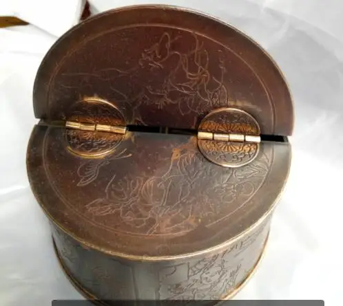 

High quality Chinese ancient folk jewelry wooden box handicraft