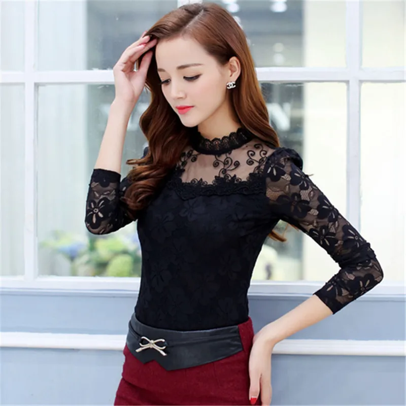 2018 женские модные блузки рубашки с длинными рукавами Женские винтажные